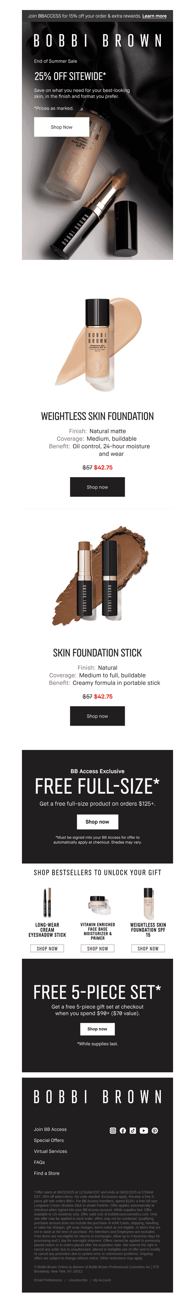 25% off all complexion must-haves