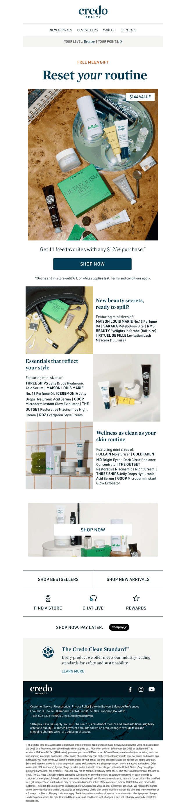 Free 11-piece gift - Reset your routine