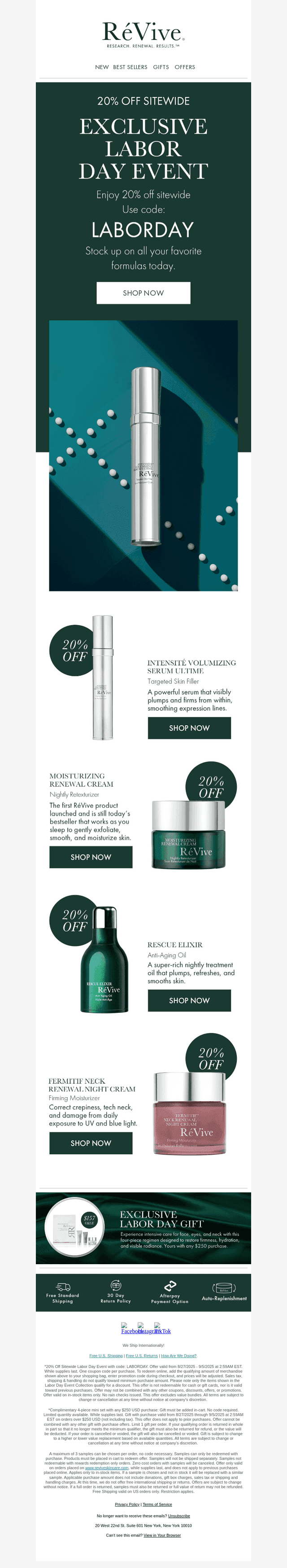 Pamper yourself with 20% off...