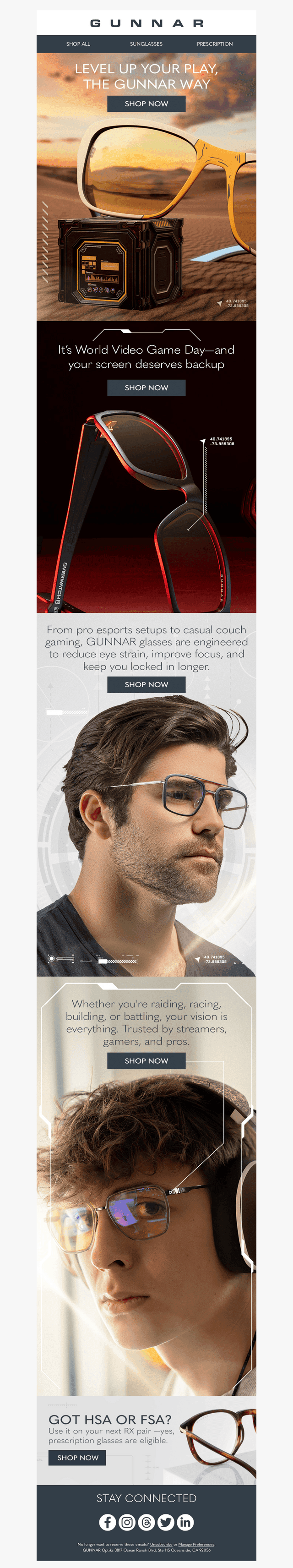 GUNNAR Optiks email from Fri, Aug 29, 2025