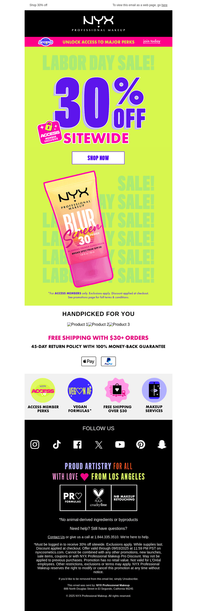 Here's 30% off sitewide