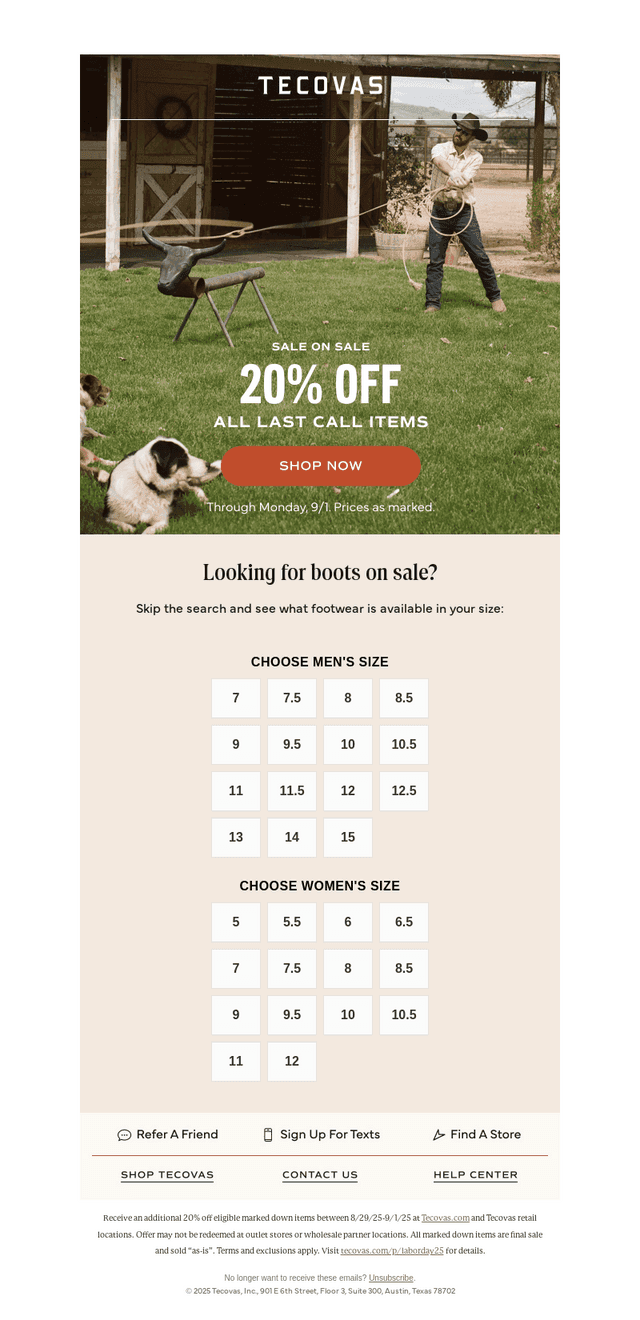 Extra 20% OFF starts NOW!