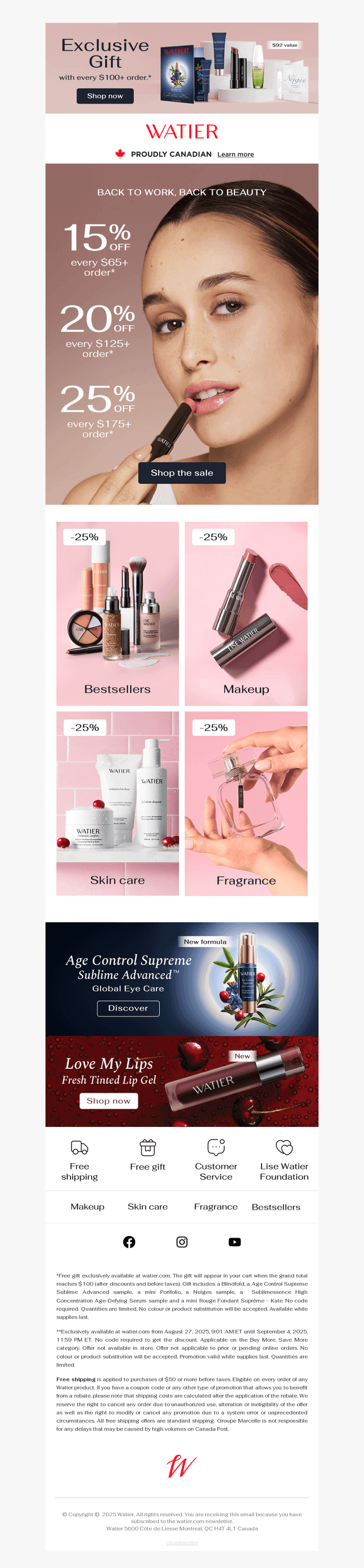 Hey, 25% off your beauty essentials