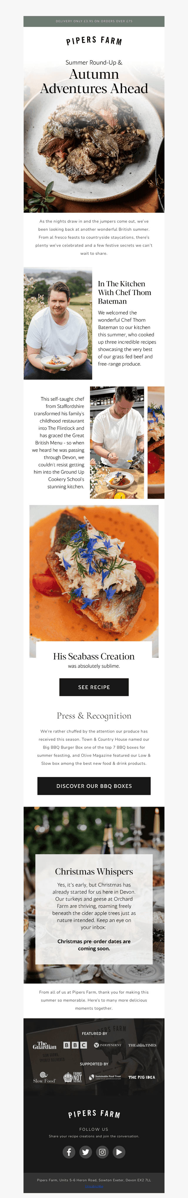 Summer Highlights with Chef Thom & Christmas Countdown