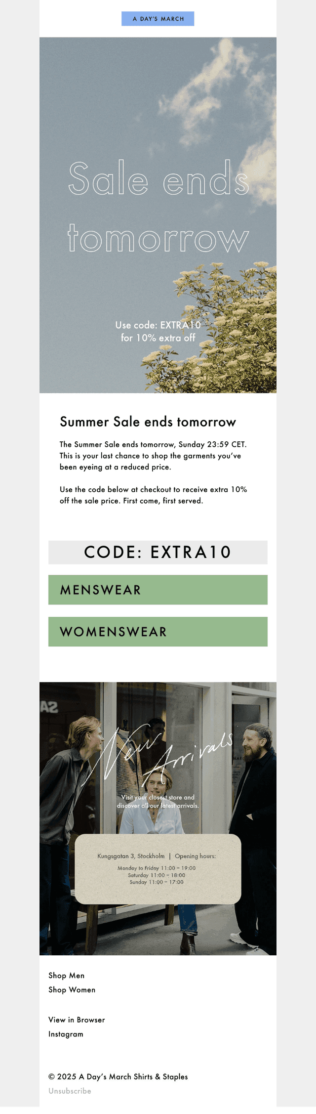 Summer Sale Ends Tomorrow