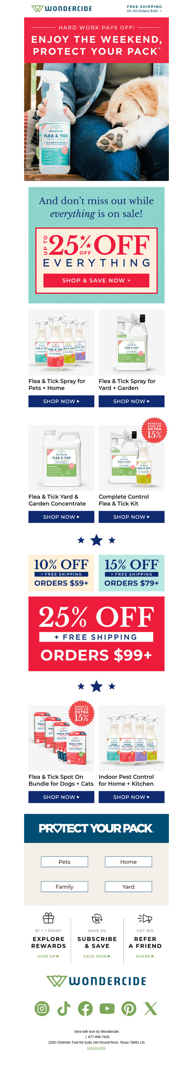 💸 Big weekend, small prices. Save up to 25% OFF!