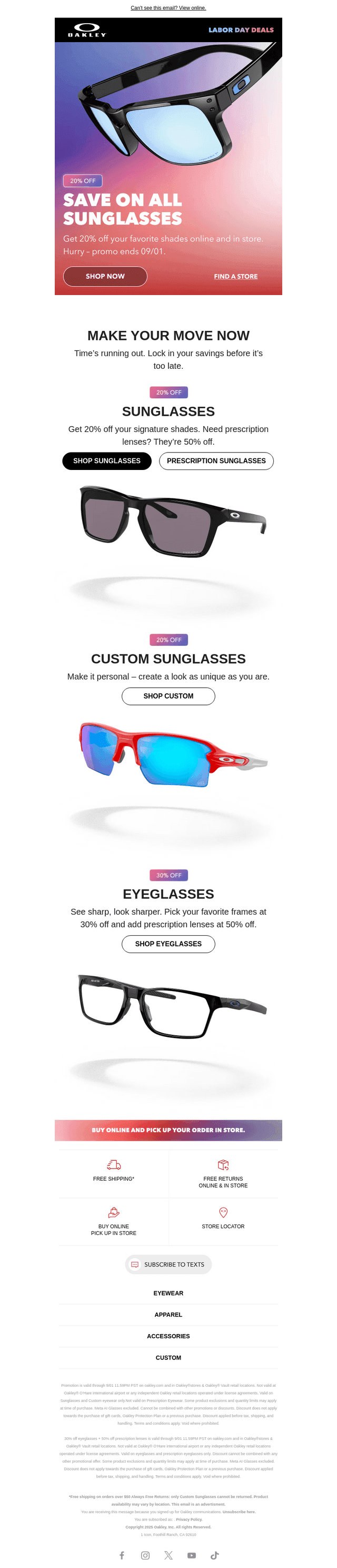 20% Off All Sunglasses