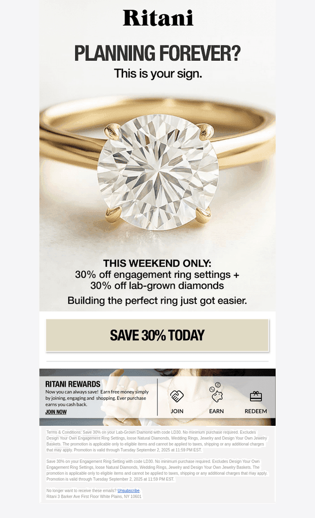 Forever starts here (with 30% off) 💖