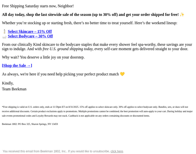 Free Shipping, All Day Today Only!