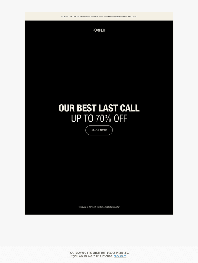 OUR BEST LAST CALL.