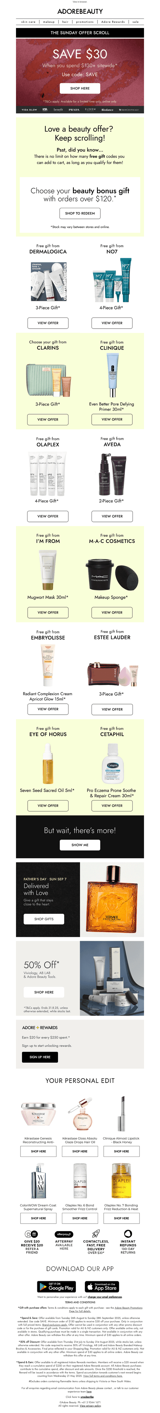 Step into spring with $30 off*