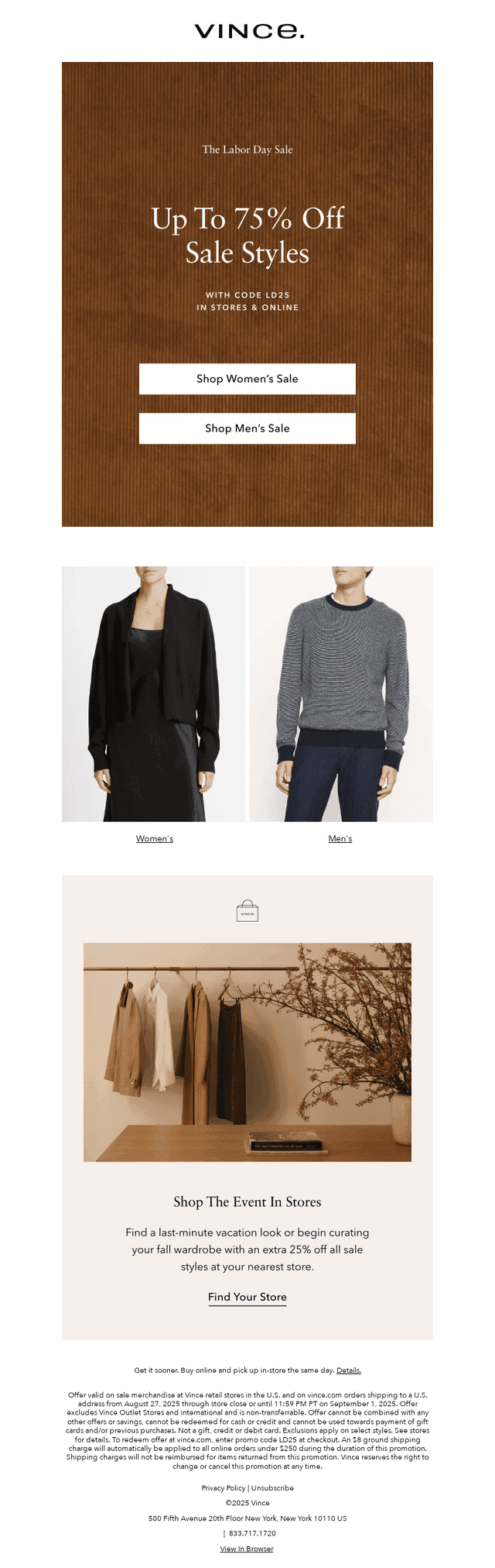Limited Time: Extra 25% Off Styles From The Vault