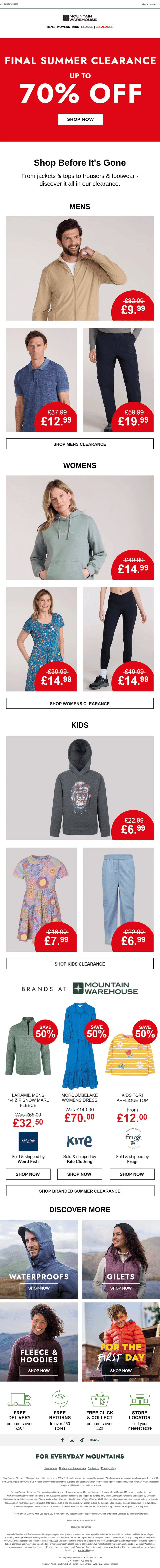 Don’t Miss the Final Summer Clearance