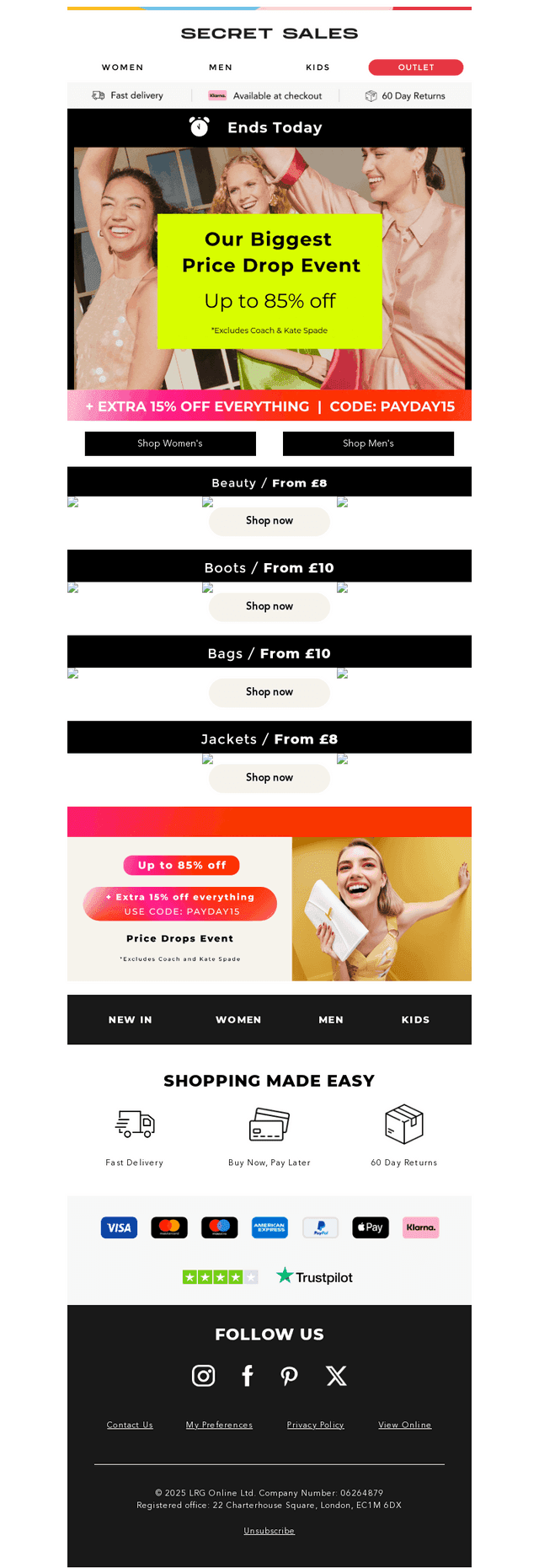 Payday Final Call: Extra 15% Off Ends Today