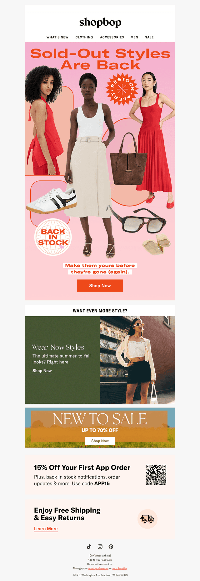 Restocked (& ready to shop!)