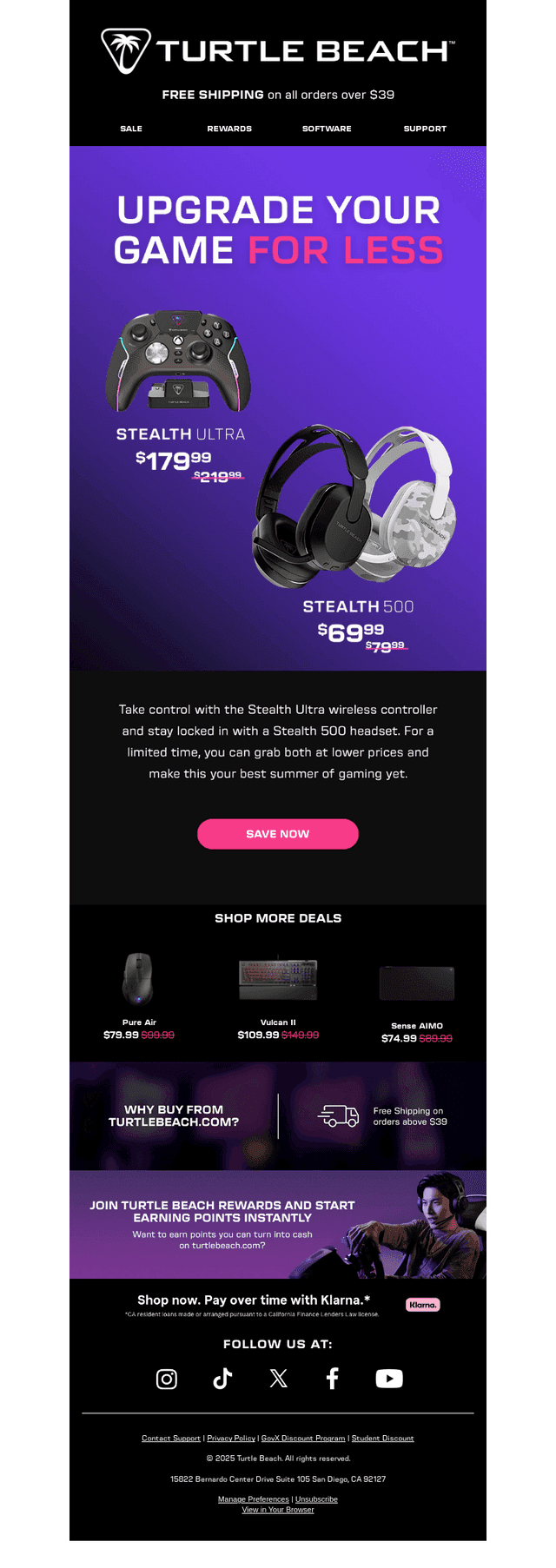 Turtle Beach email from Sun, Aug 31, 2025