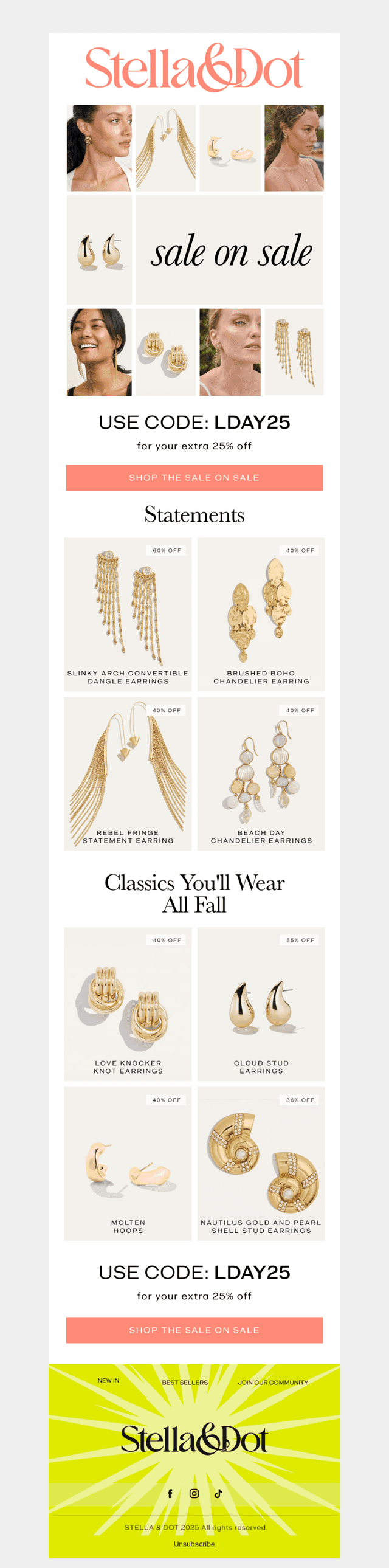 Up to 60% off Statement Earrings