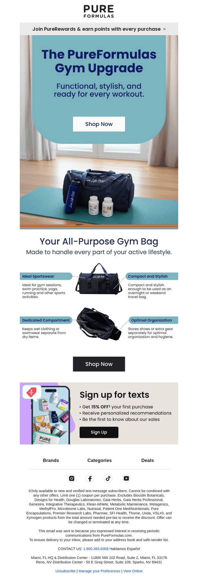 Fresh drop: PureFormulas gym gear 🏋️‍♀️