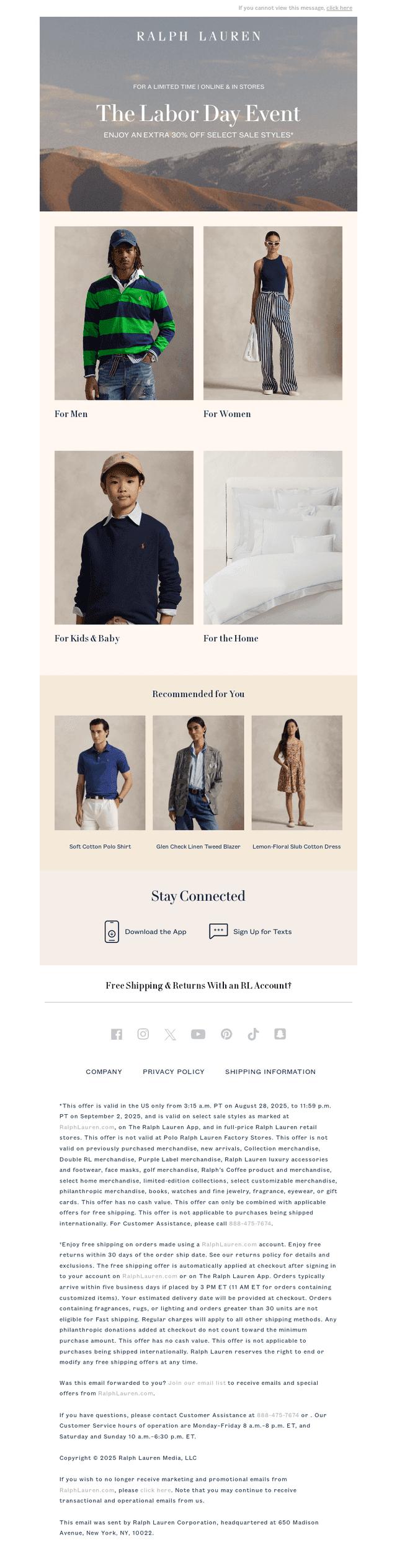 Our Labor Day Event Ends Soon​