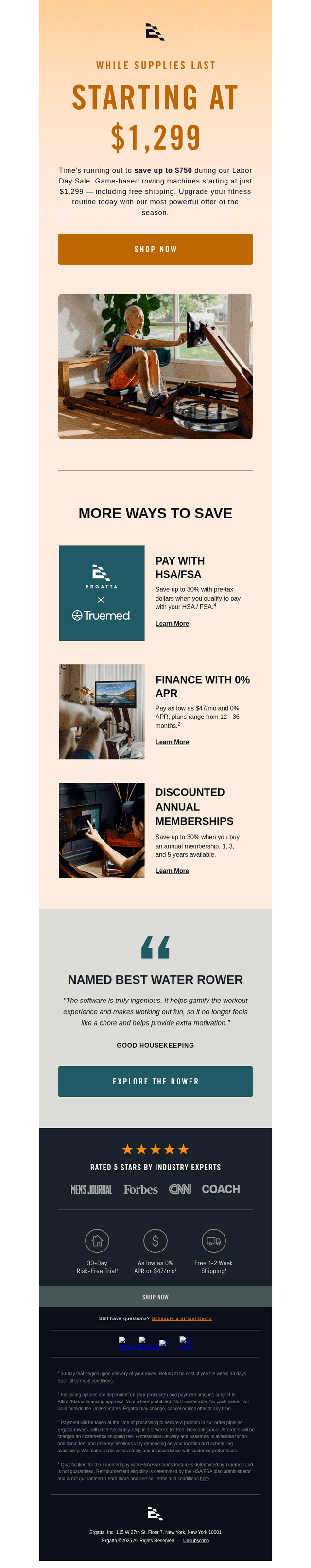 Rowers Starting at $1,299