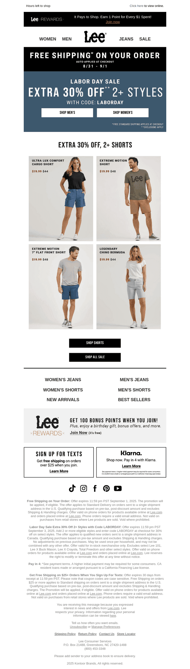 Ends Tonight: Free Shipping + 30% Off 2+ Styles