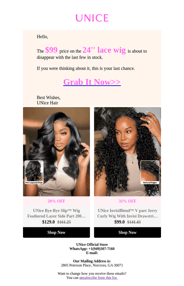 Any length you like, still $99