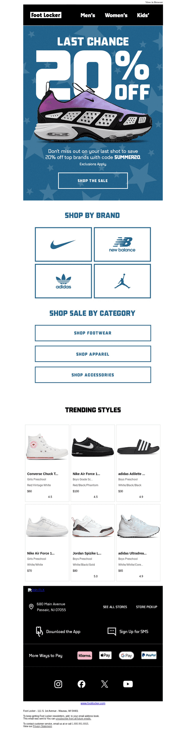 Last chance: save 20% off