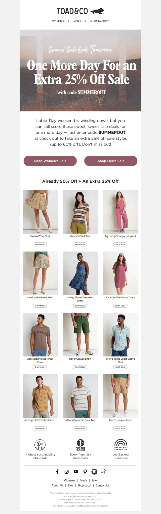 Ending Tomorrow: Take An Extra 25% Off