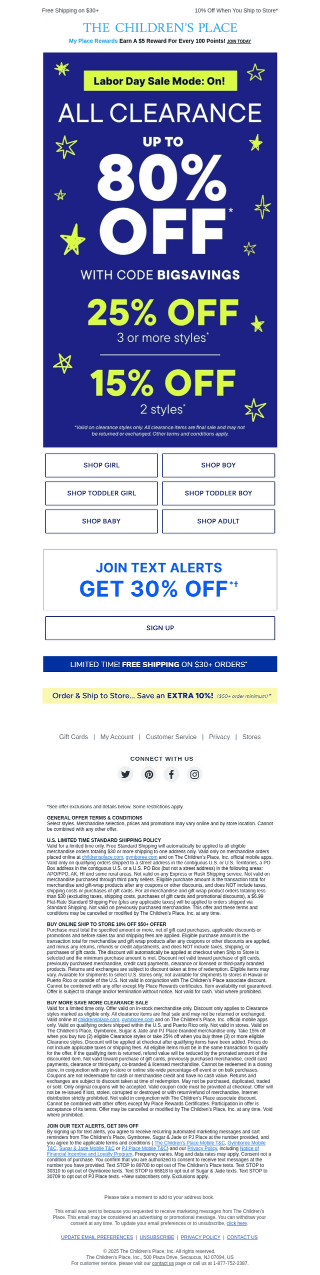Ends SOON! EXTRA 25% off 3+ clearance styles 🎉