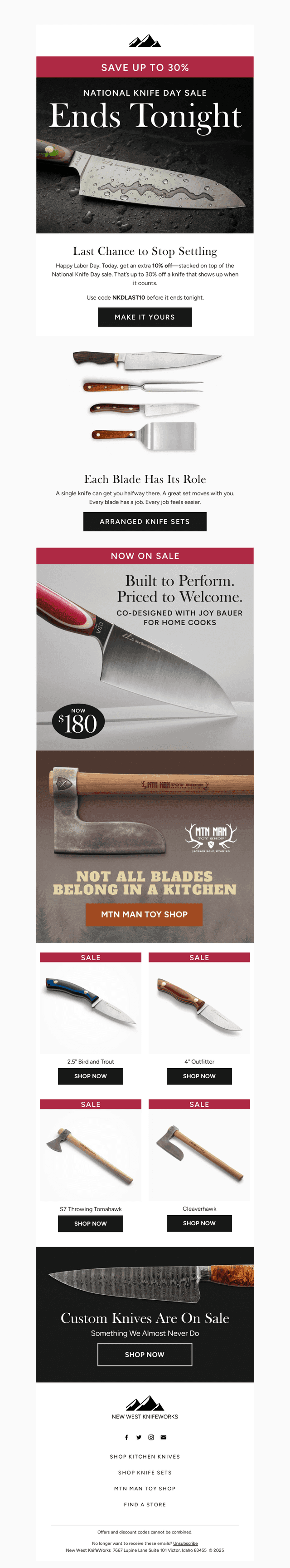 Ends Tonight: Up to 30% Off Our Best Knives