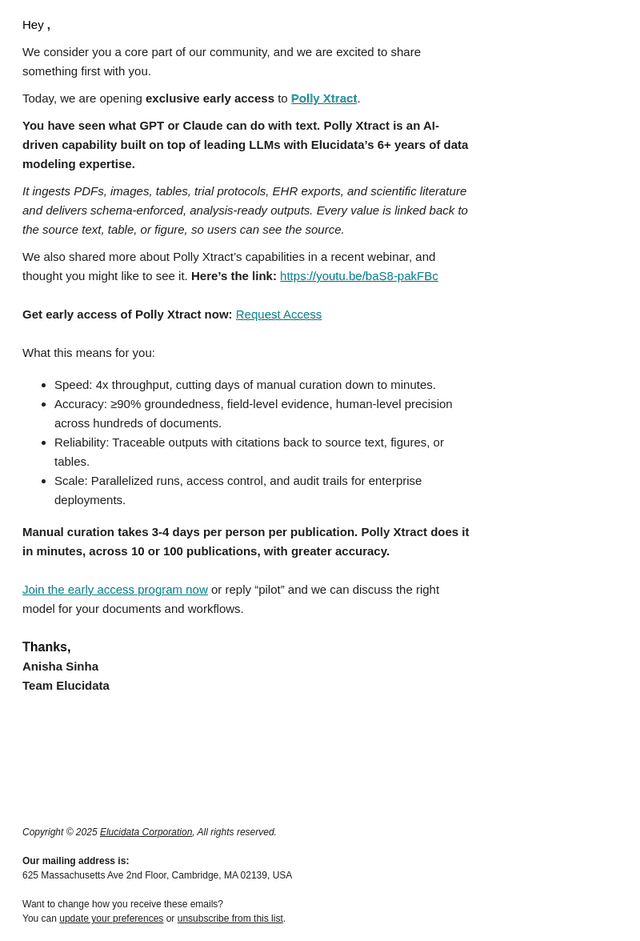 Elucidata email from Mon, Sep 1, 2025