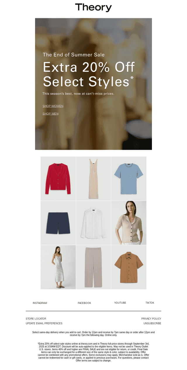 20% Off to End the Summer