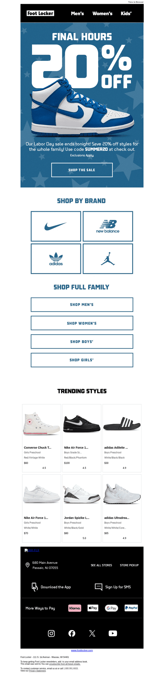 Ends TONIGHT: 20% off sale