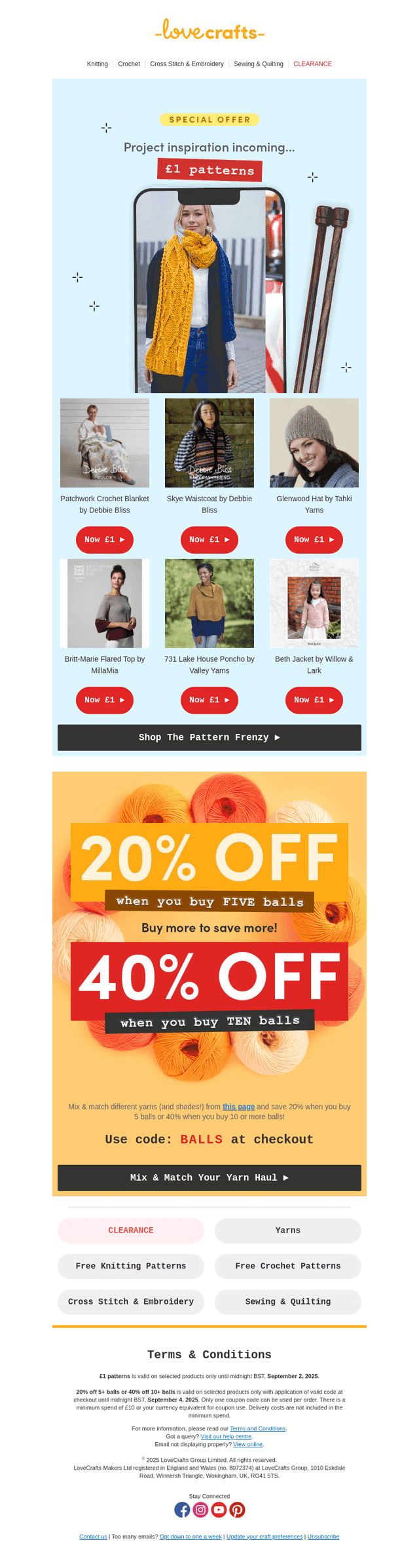 £1 PATTERN FRENZY ⚡️ TODAY ONLY!