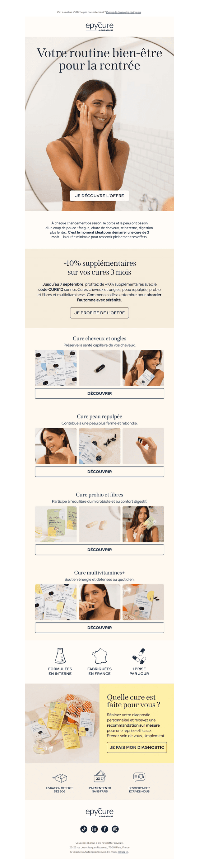 –10% en plus sur vos cures 3 mois