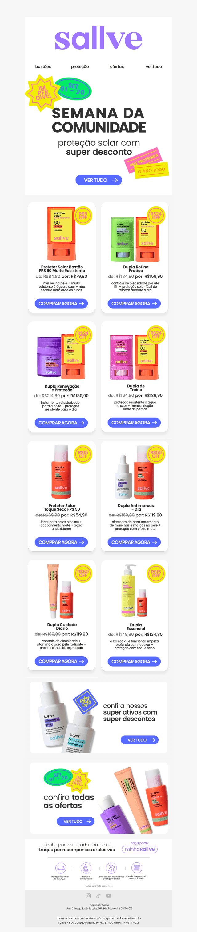 Proteção Solar com descontos IMPERDÍVEIS ☀️