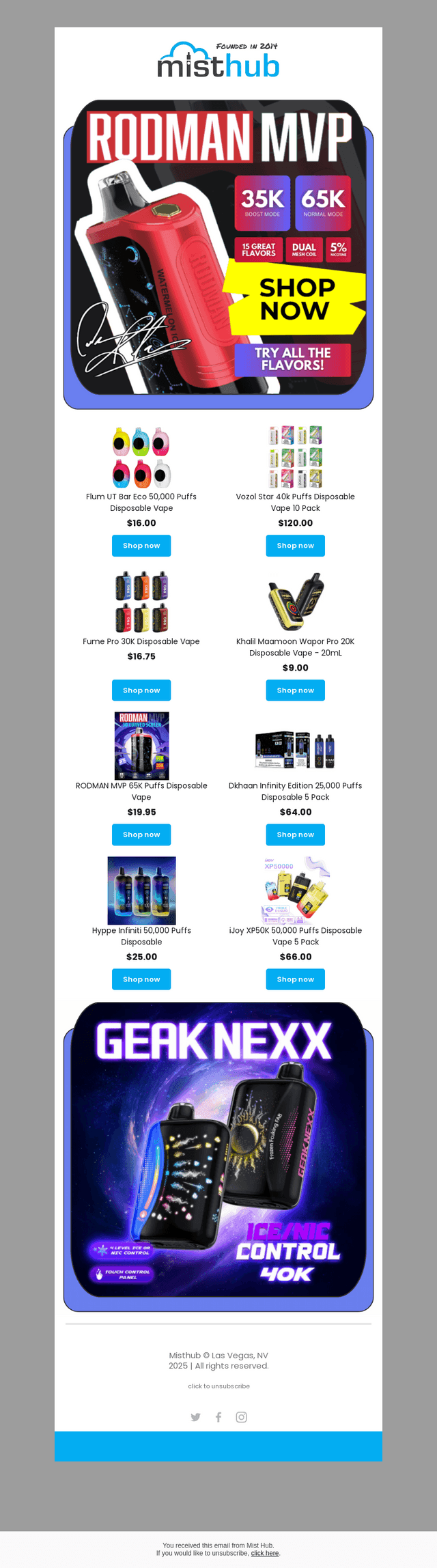 MistHub email from Wed, Sep 3, 2025