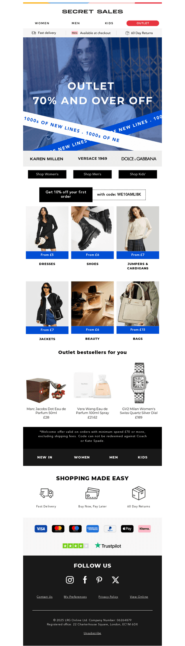 Your Outlet Edit:  70%+ Off Top Brands