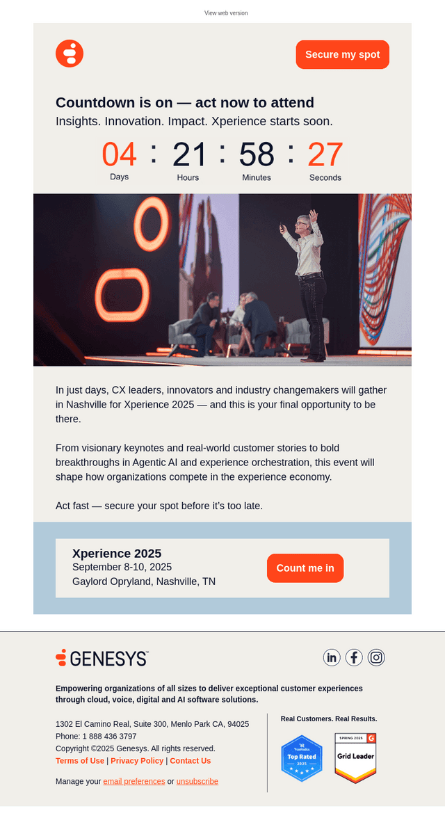 Act fast! Xperience 2025 is almost here