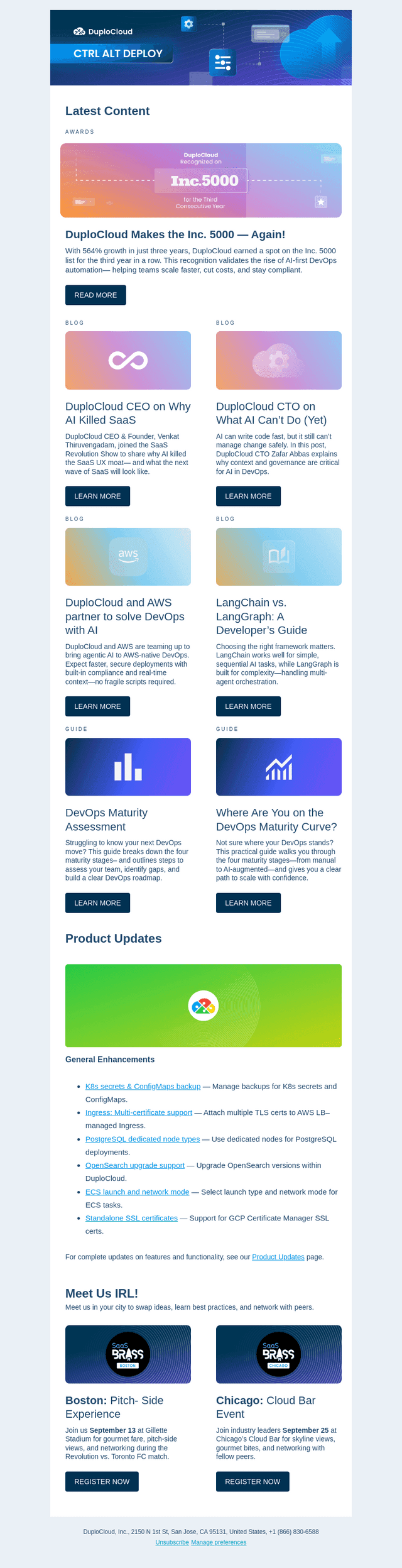 DuploCloud email from Wed, Sep 3, 2025