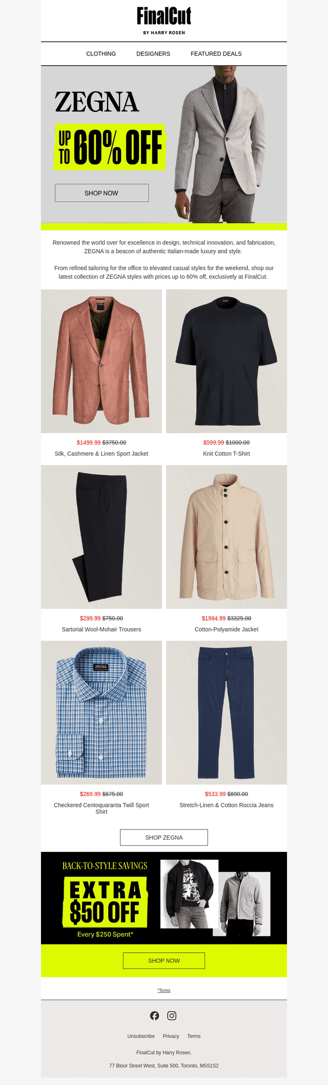 ZEGNA: Up to 60% Off