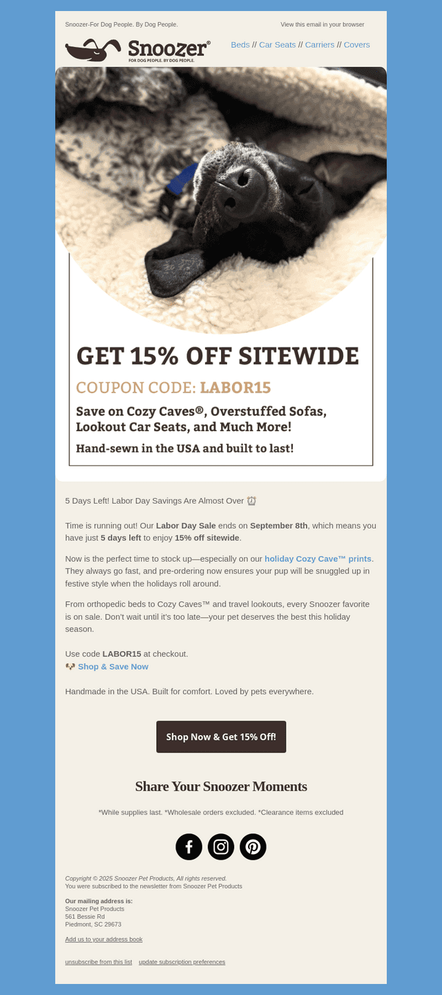 Only 5 Days Left to Save 15%!