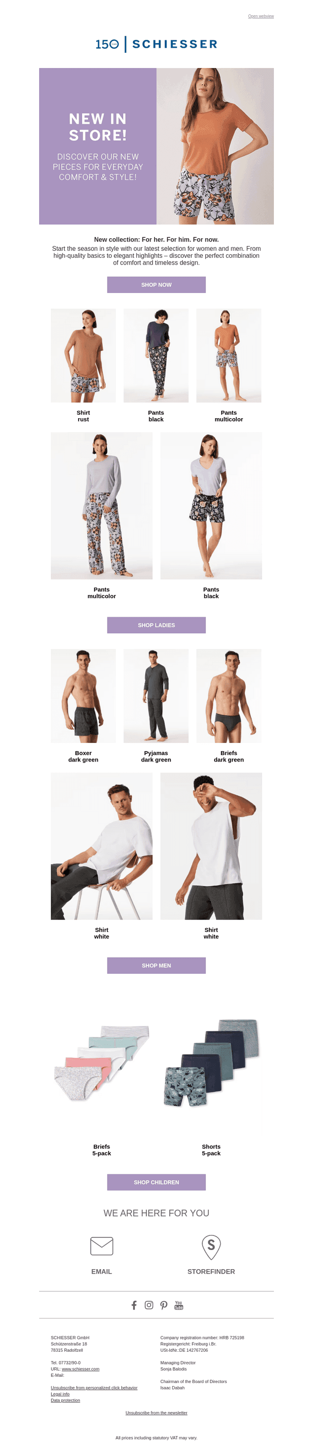 Fresh styles for him and her