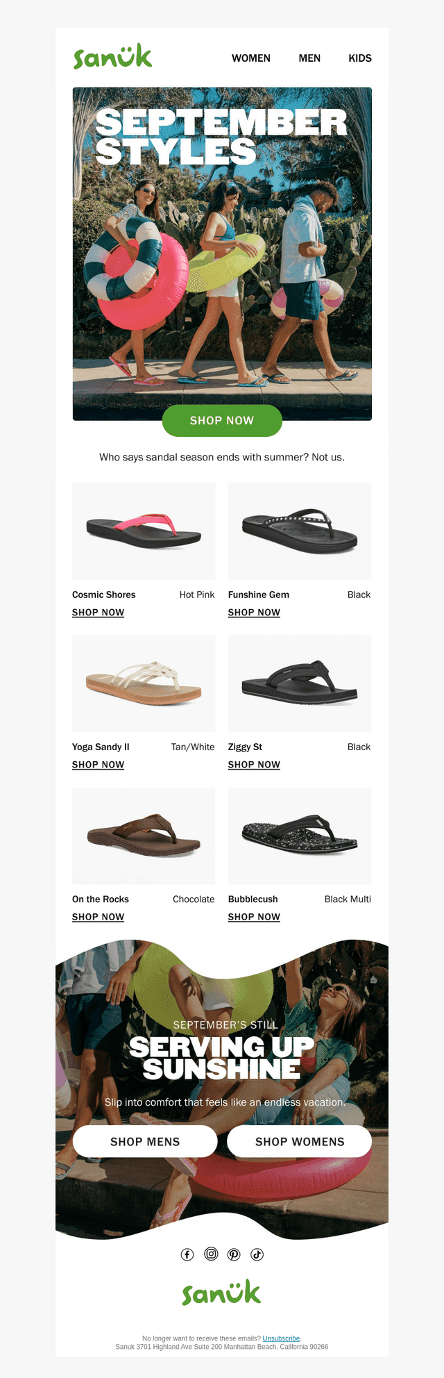 Slide Into September with Sanuk
