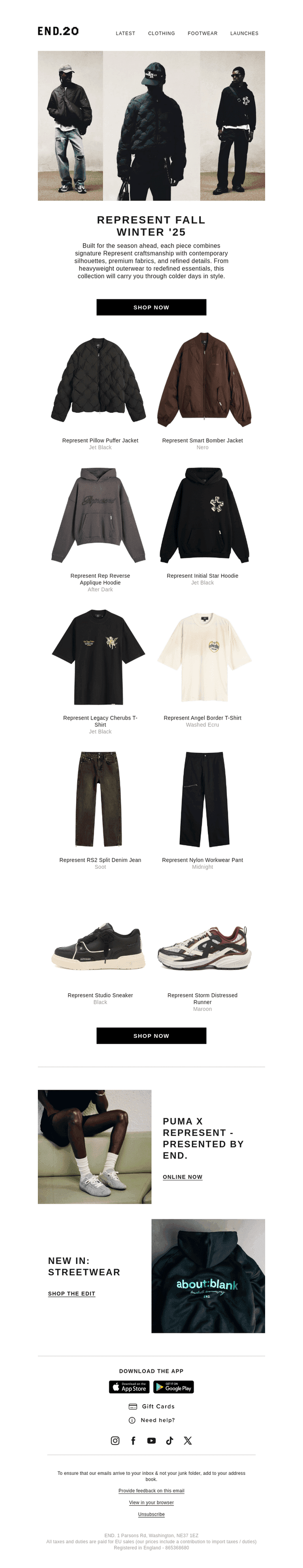 Represent Fall Winter '25 collection — online now