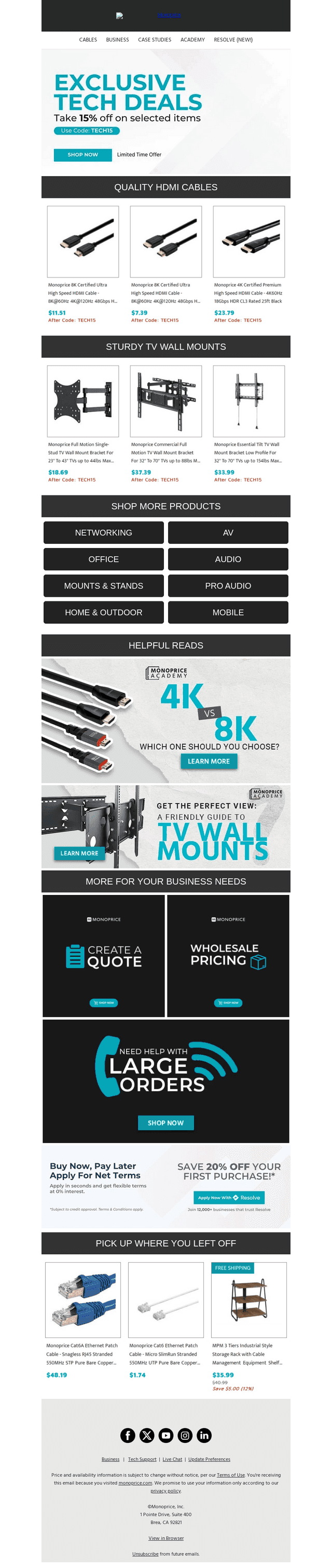 8K and 4K HDMI Cables (Extra 15% OFF!)