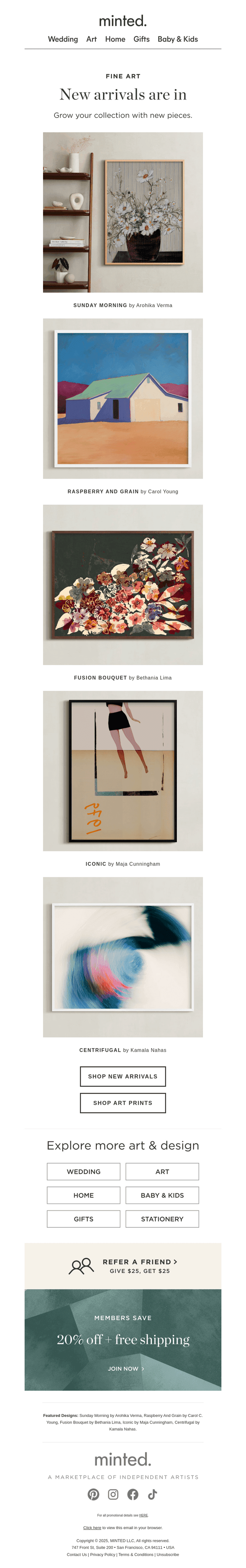 Brighten your space with new art