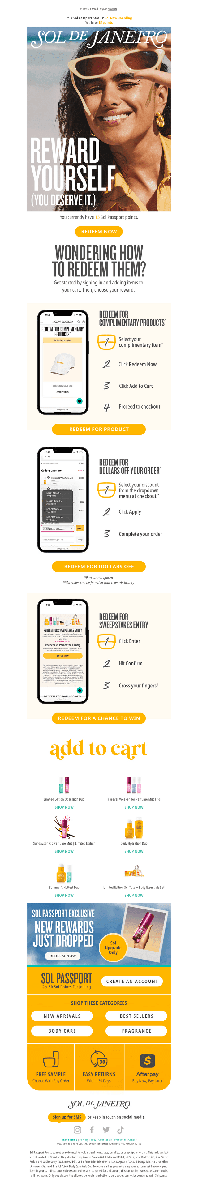 The lowdown on how to redeem your points 💛