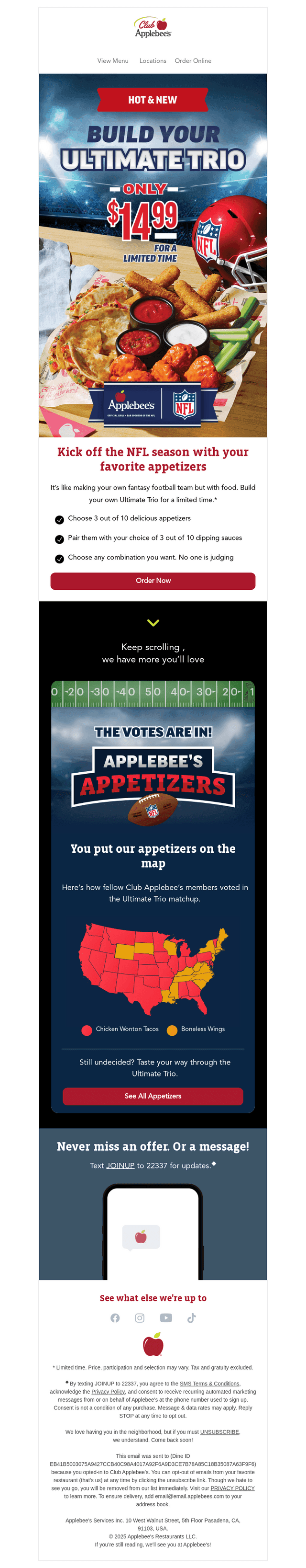 $14.99 NEW Ultimate Trio appetizer 🚨