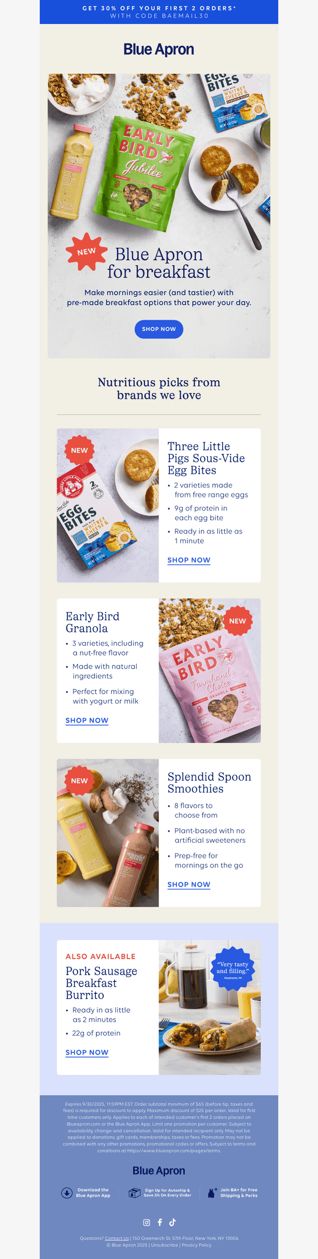 NEW: Quick and easy breakfast bites + 30% OFF